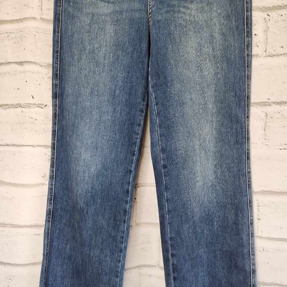 Judy Blue Womens Blue Denim Raw Hem Straight Fit Jeans Medium Wash Size 15/32 - Picture 3 of 13